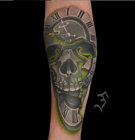tattoos/ - Quade Dahlstrom Time Skull - 143243